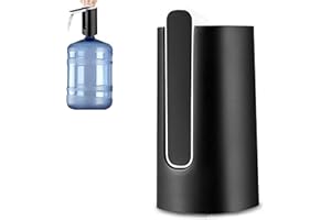 MIRTIKA Dispensador de Agua Plegable especial para bidones. Grifos para Botellas de Agua Mineral grandes. Dispensadores de Agua para bidones, Bomba eléctrica Agua (Negro)