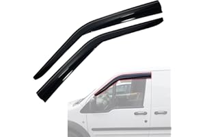 PINOCHUKKA COMPATIBLE WITH FORD TRANSIT CONNECT [2002-2013] Wind Deflectors Smoke Rain Deflectors Front 2 Pieces (Left + Right) [Stick-on]