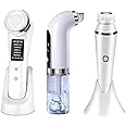 SHIMI 3PCS PACKAGE EMS Microcurrent LED Photon Light Therapy Face Massager Skin Rejuvenatio And Facial Cleansing Brush Waterproof Wash Face Scrub Cleaner And Blackhead Remover Pore Vacuum Cleaner