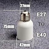 E27 auf E40 RICISUNG Sockeladapter E27 auf E40 für LED-Leuchtmittel, Adapter, 1 Stück