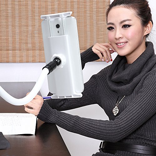 Zilong Flexible Arm Tablet Standplatz, 80cm Schwanenhals Halterung, drehbar 360 Grad Desktop-Ständer, iPad-Halter-Standplatz mit ultra-stabile Bolzen-Klemmplatte, Perfekt für Büro, Bad, Schlafzimmer, Küche, Tisch, Bett, Universalhalterung für iOS und androide Tablete PC, Handy, eBook - 6