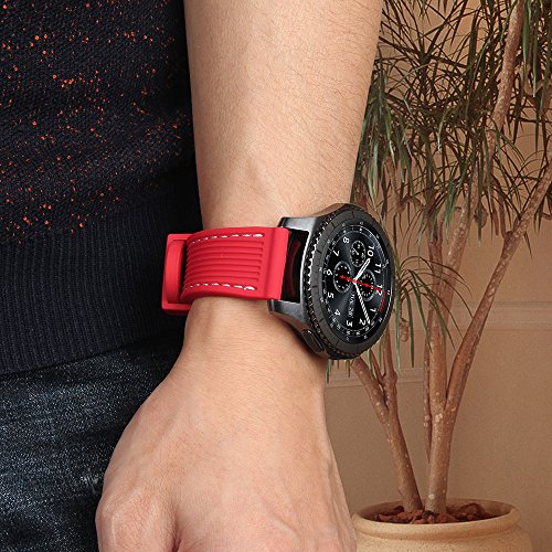 Samsung Gear S3 Frontier / Classic Armband,V-MORO 4x Silikon Sportarmband Uhr Band Erstatzband Uhrenarmband für Samsung Gear S3 Classic Samrtwatch, Multicolor (Silicone Pack of 4) - 5