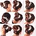 Women's Bridal Wedding Flower Diamante Crystal Rhinestones Pearls Hair Clip Comb (#6)