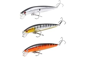 FSYXK 3 PCS Artificiali Spinning Mare, Regalo di Pesca d'Acqua Dolce e Salata, Attrezzi da Pesca da Uomo