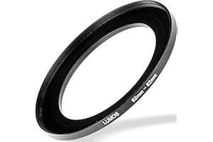 JIEYONGXIANG LUMOS Step Up Ring 62-82 - Adaptador de filtro de metal para objetivo de cámara con rosca de filtro de 62 mm a filtro de 82 mm, color negro mate
