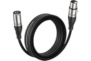 EBXYA Câble de microphone XLR 3 m - Qualité supérieure - Câble symétrique 3 broches
