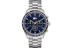 Lacoste Reloj Cronógrafo de Cuarzo Colección Boston para Hombre con Pulsera de Cuero o Acero Inoxidable en Enlace o Malla