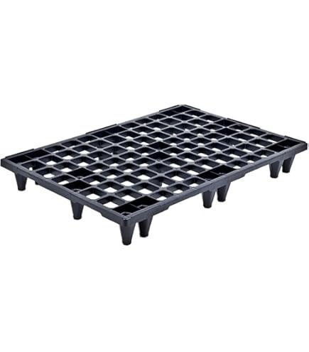 Pallet In Plastica 80x60cm - Set Da 5 Pezzi, Mezzo Euro-Pallet, Leggeri E Impilabili - Foto 4