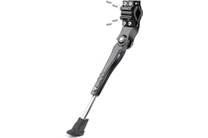 CyclingDeal Adjustable Bicycle Kickstand Rear Mount Type - for 24' to 29' Mountain Bikes MTB & 700C Road Hybrid Bikes - Premium Quality Aluminium Alloy with New Clamp Design