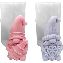 Moule Silicone Bougie Lutin De Noël - Forme 3D Père Noël Sans Visage - Pour Créations DIY