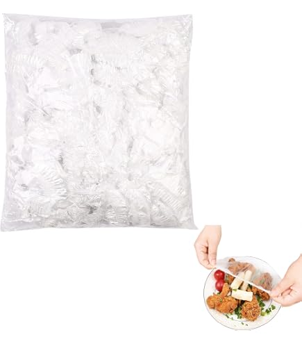 Cuffie Copri Alimenti con Elastico, Sacchetti Freschi per Verdure e Frutta, 300 PCS Resistenti