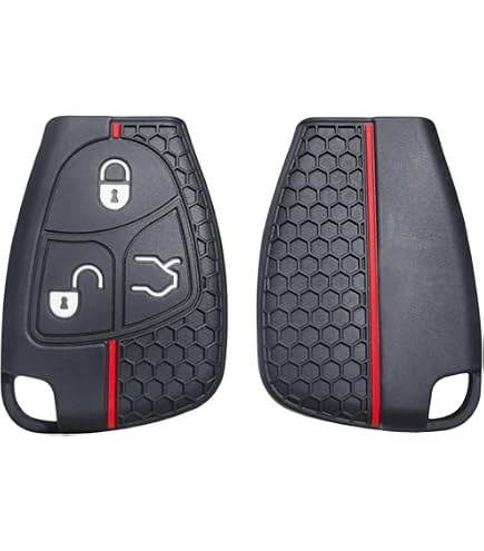 Coque Silicone Clé Voiture BMW - Protection Souple, 3 Boutons Accessibles, Couleur Rouge-noir - 4