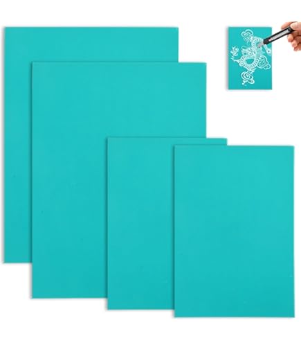 Kiuiom Linolschnitt Set - 2 Grüne Gummiplatten A4 Für Stempeldruck & DIY-Kunstprojekte