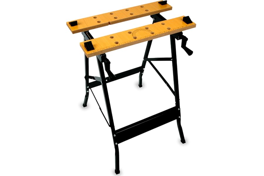 ZENO Workbench Tool Stand | Foldable Work Bench with Heavy Duty Steel Frame | Adjustable & Portable Work Table | 100KG