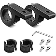JNNJ 2 Pieces Motorcycle Mounting Bracket, Bull Bar Bracket Clamp, Universal Light Bar Bracket 22-32mm, Headlight Clamp Tube Clamp for Bull Bar, Off-Road, Car, Truck, Boat, Front Guard, Motorbike