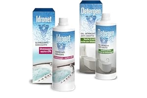 Metacril Igienizzante + Detergente Anticalcare per Vasca IDROMASSAGGIO Jacuzzi, Teuco, Albatros, ECC.- Detergen 500ml + Idronet 500ml.
