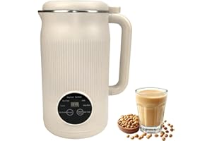 JAOGAUS Machine à lait de noix 8 en 1, 1200 ml, machine à lait de soja automatique, robot de cuisine pour bébé avec démarrage différé, garde au chaud et autonettoyant pour lait d'amande, lait d'avoine, lait