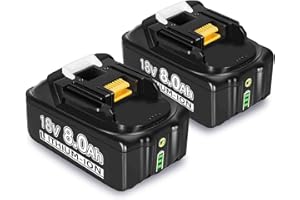 QINYCON 2 X18V Ersatzakku für makita akku 18v Ersatzakku für Makita Akku Ersatzakku für Makita 18V BL1860B Akku BL1860 BL1860B BL1850 BL1850B BL1830 BL1820 LXT400 DC18RA DC18RC DC18RD für Makita 18V akku