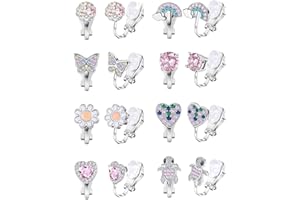 Katyjun 8 Paare Clip Ohrringe Mädchen, Ohrclips Ohne Ohrlöcher Mädchen, Klipp Ohrklipser Kinder