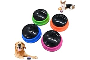 Kevsuvqin Pulsanti per Cani Parlare, Pulsanti Cani di Allenamento Registrabili, Giochi Interattivi per Cani Pulsante, Buzzer Button, Pulsanti Cane, Giochi per Cani Interattivi (Confezione da 4)