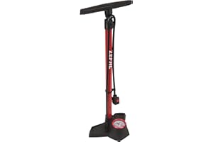 Zéfal ZEFAL FP30, Pompe à Pied Vélo - Raccord Long Manomètre Avec Loupe Intégrée Compatible Presta Schrader et Dunlop Pression 11 bar, Mixte Adulte, Rouge, Taille Unique