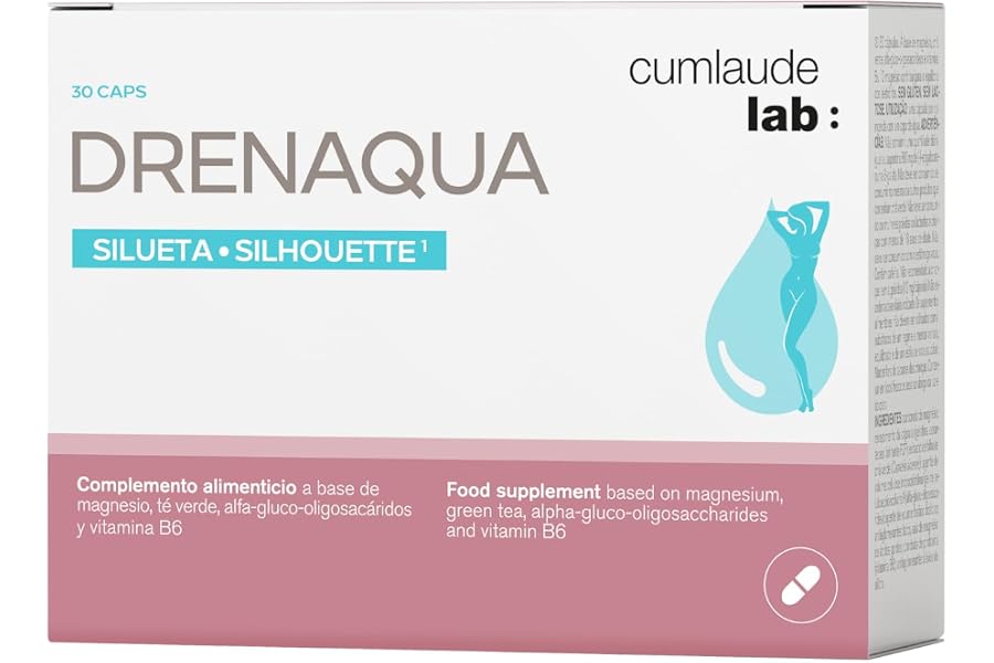 Cumlaude Lab - Pack Drenaqua Complemento Alimenticio Diurético, Retención Líquidos, con Té Verde, Prebióticos, Magnesio y Vit