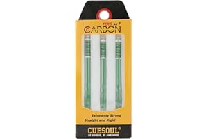 CUESOUL TERO AK7 Ejes de Dardos de Carbono/vástago Telescópico de Resorte Incorporado, Juego de 3 Piezas