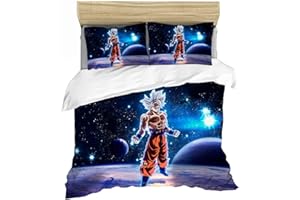 GDGM Dragonball Z - Juego de cama,Fundas para edredón 155x220cm,funda de almohada 75 x 50cm,fundas nordicas juveniles