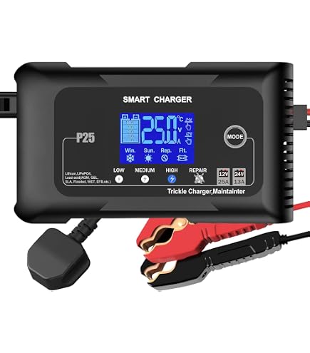 Chargeur Batterie 3A Intelligent 6V/12V - Pour Voiture, Moto, Marine - Lithium & Plomb - 3