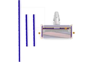 KiimSin 3 pièces bandes en peluche souples accessoires pour Dyson V6 V7 V8 V10 V11 aspirateur tête de rouleau souple pièces de rechange