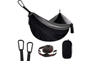 ZUMHIGH Camping Hammock with Mosquito Net, Ultra Lightweight Durable 210T Parachute Nylon Travel with Tree Straps Easy to Setup Hammock with Mosquito Net Outdoor Indoor Garden