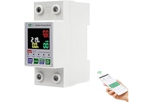 DEWINLVD 63A Magnetotermico differenziale wifi Contatore energia elettrica wifi timer tuya App Recovery reclosing Protezione da sovratensione e sottotensione (tensione regolabile amperaggio)