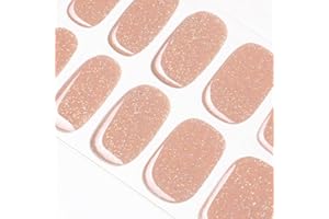 ‎DANNI & TONI DANNI & TONI Halb ausgehärtete Gel Nagelfolien (Simply Sand) Nude Nackt Silber Einfarbig Glänzend Gel Nagel Aufkleber, Halbgehärtete Nagelfolie Nagelsticker Nageldesign Wraps 28 Aufkleber