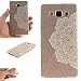 Produktbild Qiaogle Telefon Case - Weiche TPU Case Silikon Schutzhülle Cover für Samsung Galaxy A3 (2015) (4.5 Zoll) - TX75 / Weiß Blume