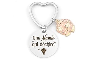 Ktiavo Porte clef original Mamie Cadeau Grand Mere Idee Cadeau Mamie Anniversaire Cadeau Noel pour Mamie Cadeau remerciement