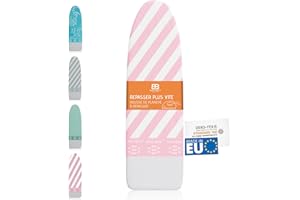 BUNTES BRETT Housse Tables à Repasser Colorée pour Fer à Vapeur (Taille L) | Universel Max. 140x50 cm | Housse de Planche a Repasser, Repassage Rapide et Facile | Made in EU | Convient aux Centrale Vapeur | Rose