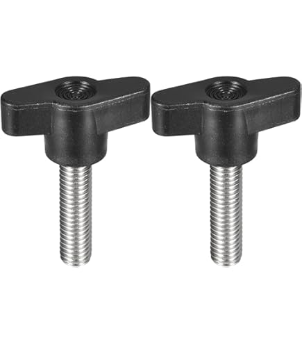 Ganter Normelemente Wing Nut GN 634 55 M8 E DSG | Pack Of 4 | Wing Handle | Black Plastic | Screw Steel M8 - View #12