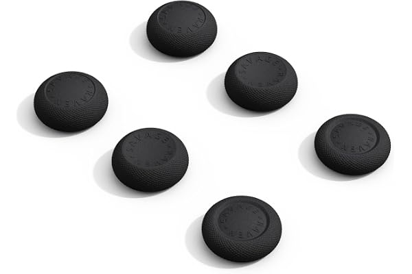 SAVAGE RAVEN by Skull & Co. Skin, CQC Thumb Grip Set Joystick Cap Analog Stick Cap for Nintendo Switch 2 Joy-con Controller - Black, 3 Pairs(6pcs)
