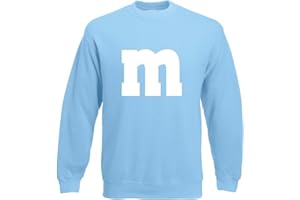 Shirt-Panda Herren Sweatshirt M&M Karneval Gruppen Kostüm Fasching Verkleidung Party Darts Unisex Kinder