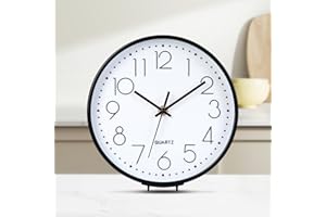 ‎ACCSHINE ACCSHINE Wanduhr Ohne Tickgeräusche Lautlos Tischuhr Modern 20cm Quarz Groß Batterie Wanduhr Einfach zu Lesen für Zimmer Zuhause KüChe Schlafzimmer Büro Schule