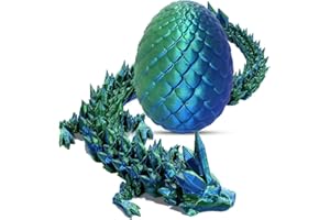 BZQCPLX Articulating GemstoneDragon Figurine, Crystal 3D Dragons Egg,ArticulatedDragon: Removable Mystery EggToy for Kids and AdultsHome Decor