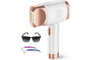 AMINZER Epilatore Luce Pulsata, Epilatore Laser 3 In 1 con 9 Livelli di Energia (Max 19,35J), 999,900 Flashes, Touch Screen LCD, Luce Pulsata Laser Epilatore Domestico per Donne Uomo, Viso Corpo