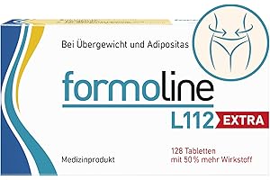 ‎FORMOLINE L112 formoline L112 EXTRA: Medizinprodukt zum Gewichtsmanagement mit Wirk-Ballaststoff L112, Klinisch belegt, auf natürlicher Basis, Entwickelt in Deutschland, 128 Tabletten