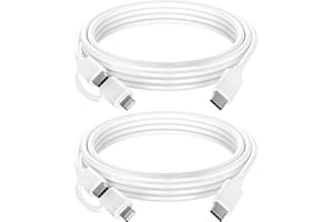 ilikable Kabel 2 w 1 iPhone USB C na USB C/Lightning 2 szt., 2 m, do szybkiego ładowania 60 W, certyfikat MFi, do iPhone’a 15, 14, 13, 12, Pro 11 Max, XS, XR, SE 2020, iPad Pro, Samsung, MacBook