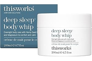 This Works Deep Sleep Body Whip, 200 ml - All Over Body Butter Infused with Deep Sleep Functional Fragrance and Magnesium - Soothing Body Moisturiser to Nourish Skin