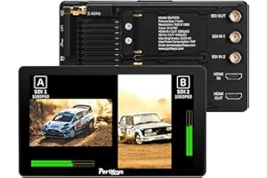 Portkeys BM7 II DS 7" Wireless Control Camera Monitor Split Screen Monitoring Touchscreen Field Monitor with 2200nit Brightness 4K HDMI 3G SDI for RED Komodo V-Raptor BMPCC 4K/6K