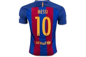 CBUJSS-SPORTS Maglia squadra di calcio, motivo: 10 Lionel Messi, in rosso per la nuova stagione 2016-2017