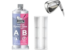 INNOVAYOU Lent Golf Colle Epoxy 2.11oz, Haute Résistance Golf Colle Epoxy bi-Composant, Golf Colle bi Composant Pour Réparer Tous les Clubs de Golf, Têtes de Golf, Putters et Fers