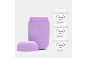 Fussy - Natural Refillable Deodorant - Lilac Case & Variety Refill Pack - Wide Eyed Citrus, Night Tales Flora & Wavy Days Mint - Aluminium Free - Vegan & Cruelty Free - 100% Natural & Effective