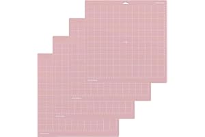 DYLYMX Tappetini da taglio per Cricut, 4 pezzi, tappetino da taglio per Cricut Explore One/Air/Air 2/Maker (StandardGrip, LightGrip, StrongGrip, FabricGrip), antiscivolo, durevoli, accessori di ricambio per